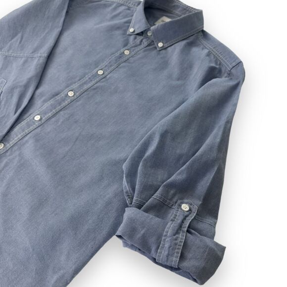 Batch Utility Oxford Shirt Workwear Long Sleeve Button Up Large - Picture 5 of 9